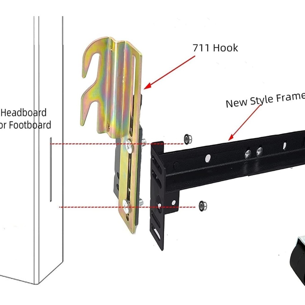 2pk 711 Hook on Bed Brackets- NEW